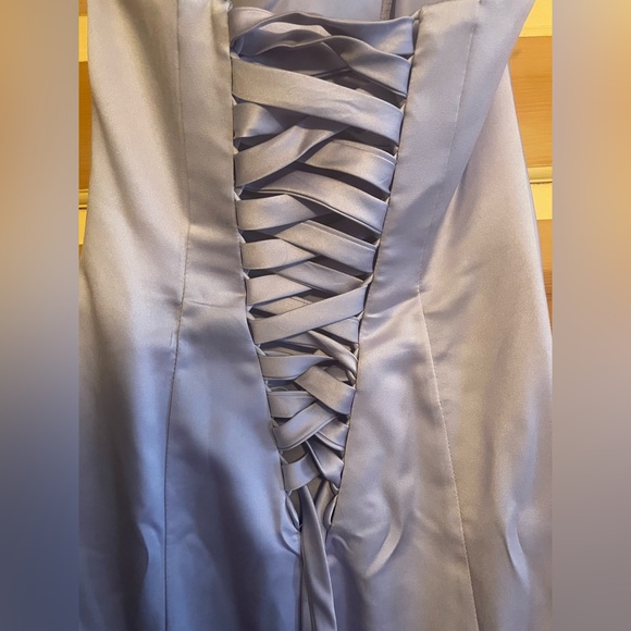 Alfred Angelo Corset Strapless Satin Dress - 💜Prom,Wedding,Formal, Bridesmaid - Picture 3 of 14